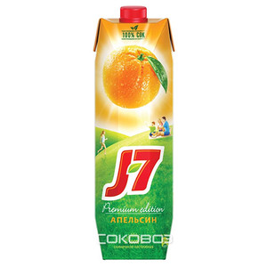 Сок J7 Апельсин 0,97 литра 12 штук в упаковке